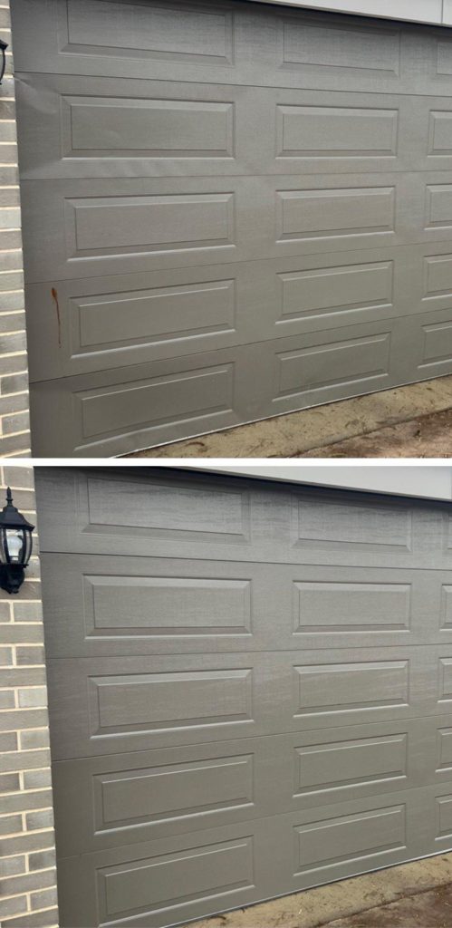 garage door before and after