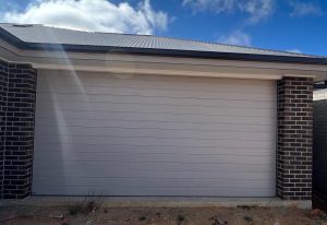 white garage door